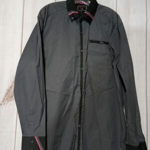 Mezitizos Shirt Men's 3xl‎ Gray Pink Long sleeve